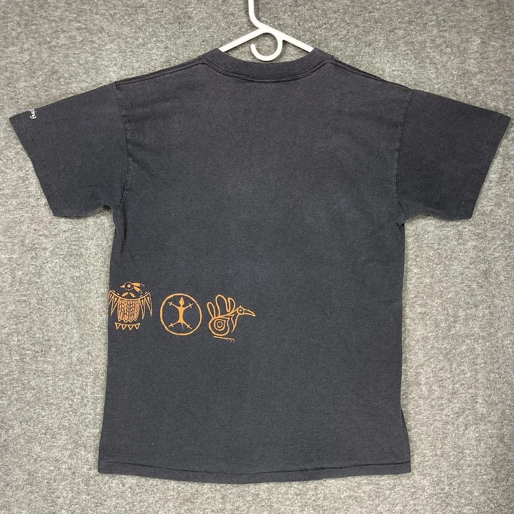 Vintage Black‎ Bear Shirt Mens L Faded Black Wildlife Graphic Oneita Nature 80s